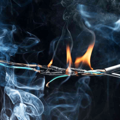 Défaut électrique incendie