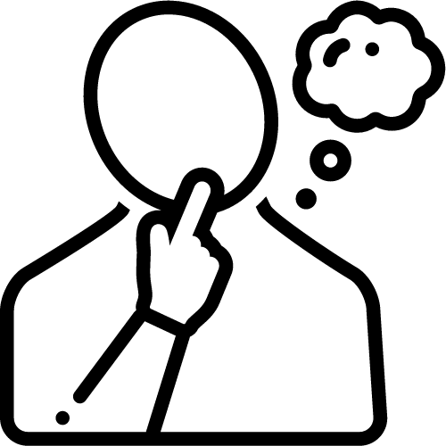 silhouette qui pense